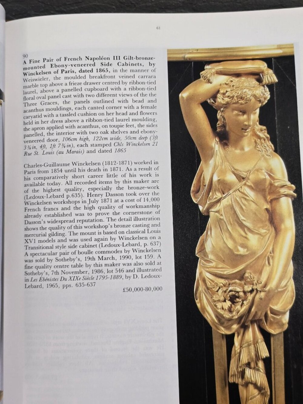 Sothebys 19th & 20th Century Furniture And Decorations Auction Catalog 1990 - Picture 11 of 12